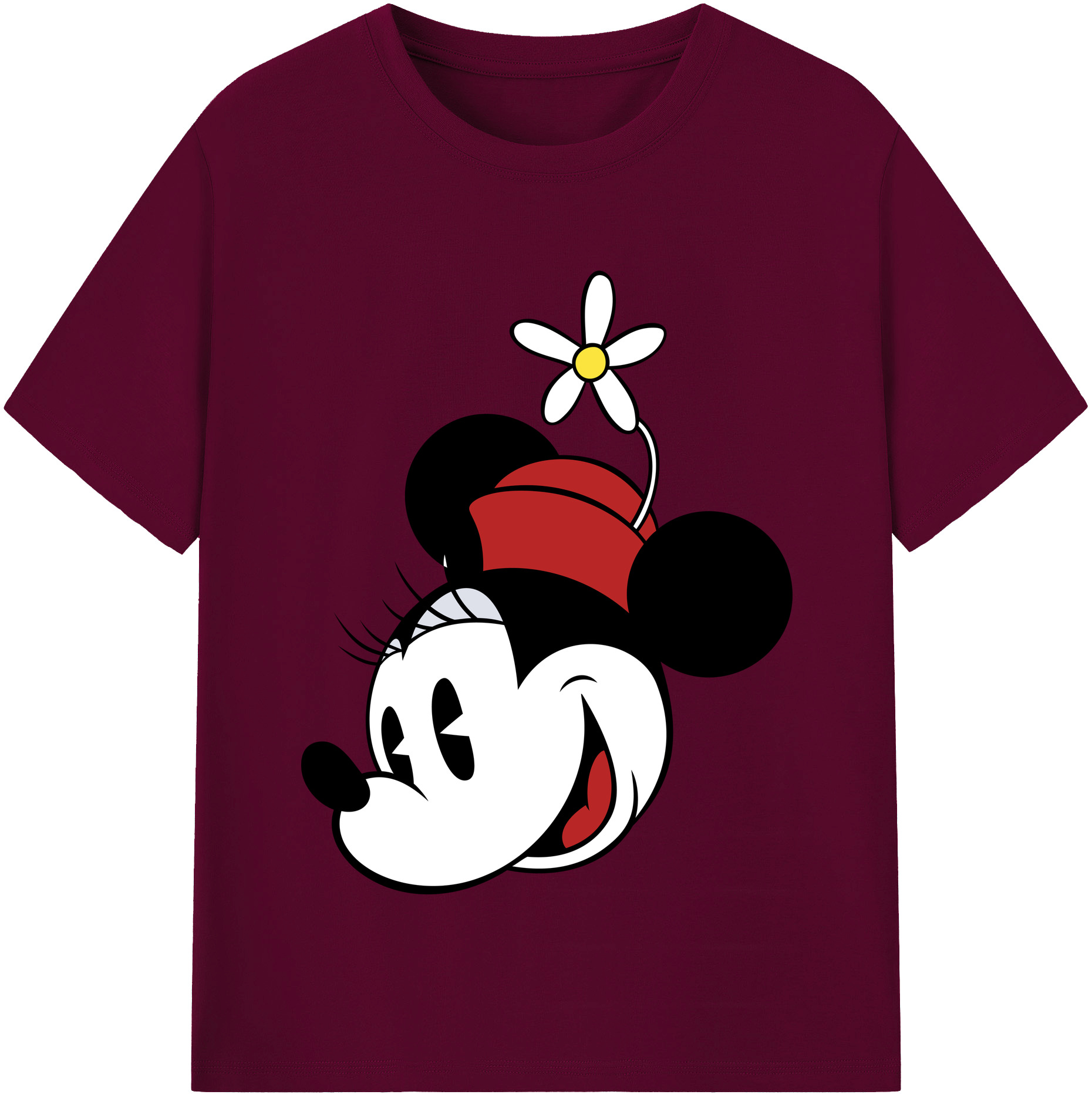 （画像用） ミッキーマウス Mickey Mouse レディースカジュアルプリントTシャツ（綿100％）